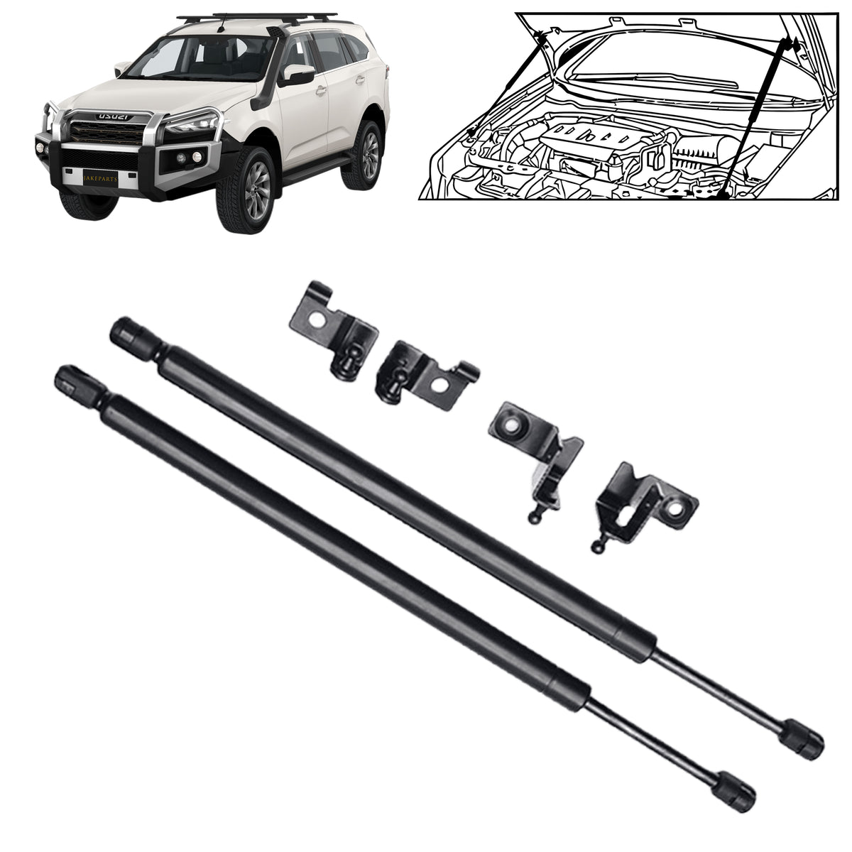 Molla a gas ISUZU D-MAX/MUX 2012-2019