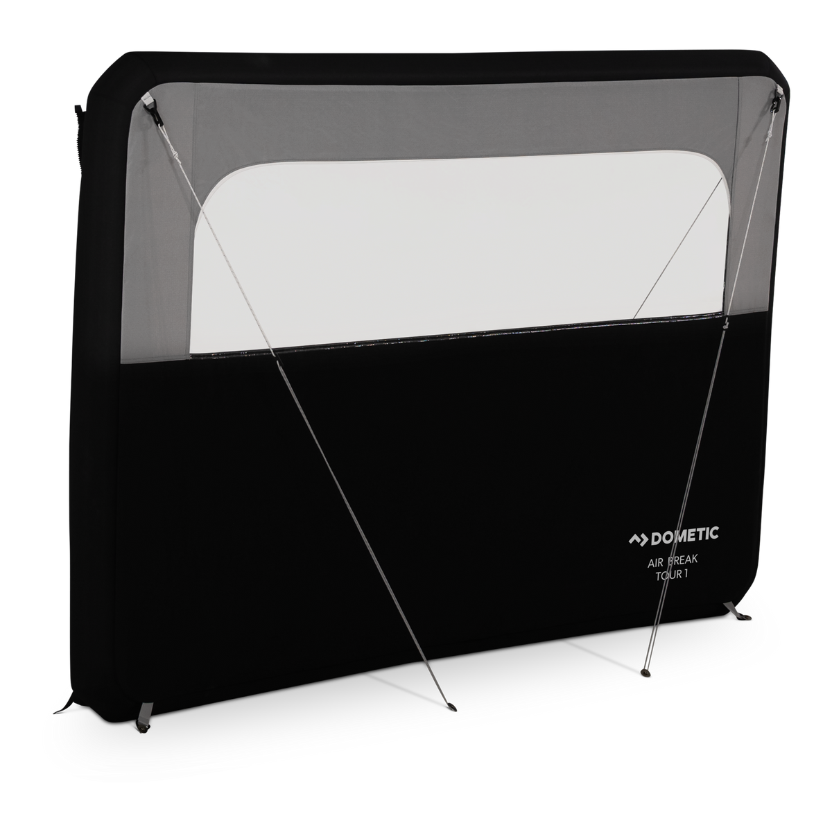Frangivento gonfiabile Dometic AIR Break Tour 1 con pannello trasparente e tiranti