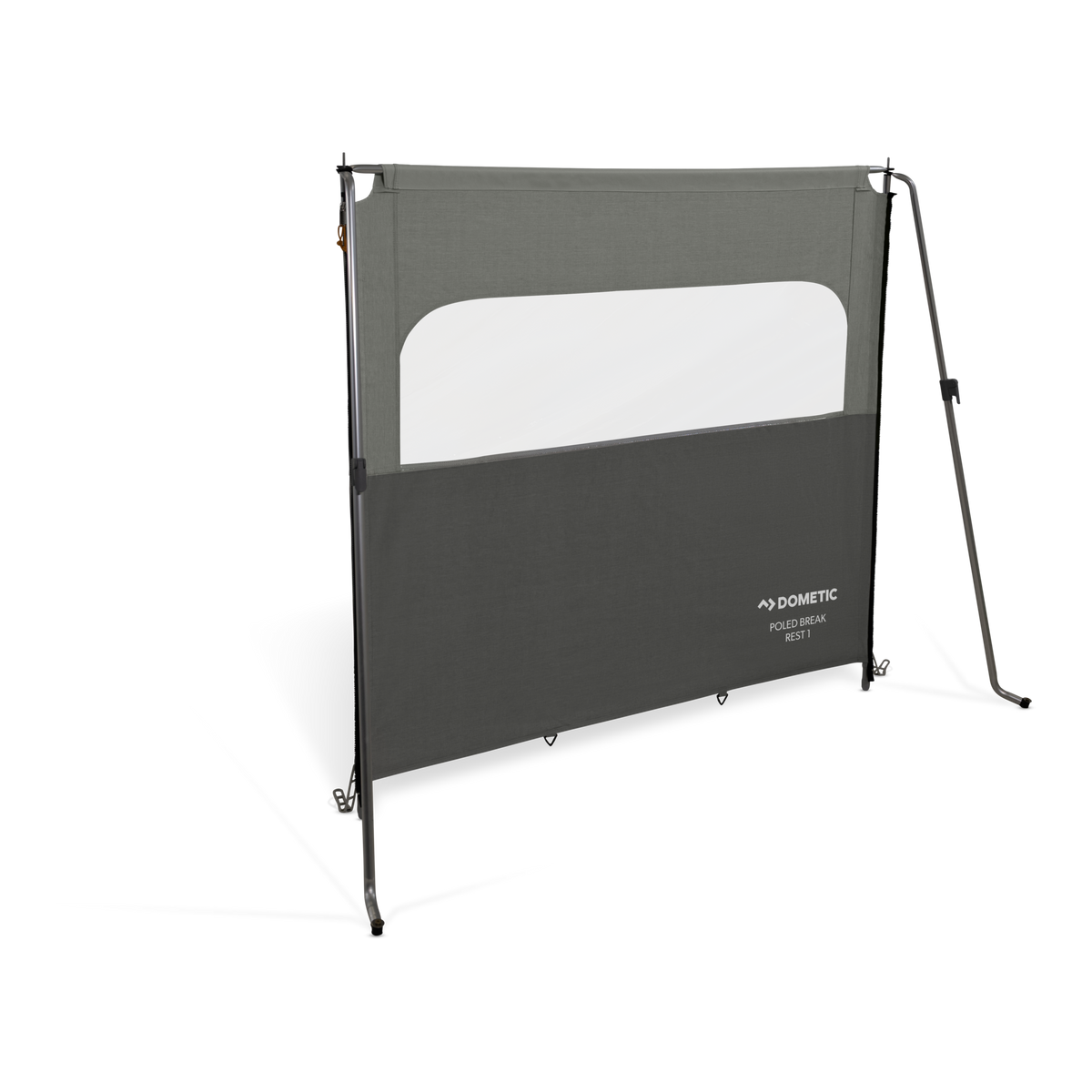 Frangivento con pali Dometic Poled Break Rest 1 con finestra trasparente
