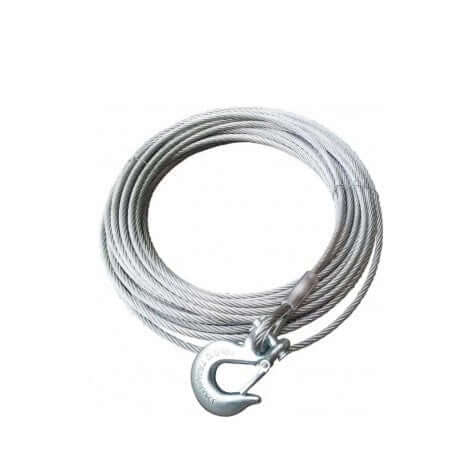Runva cavo in acciaio 12 mm x 26 m con gancio (EW17500)