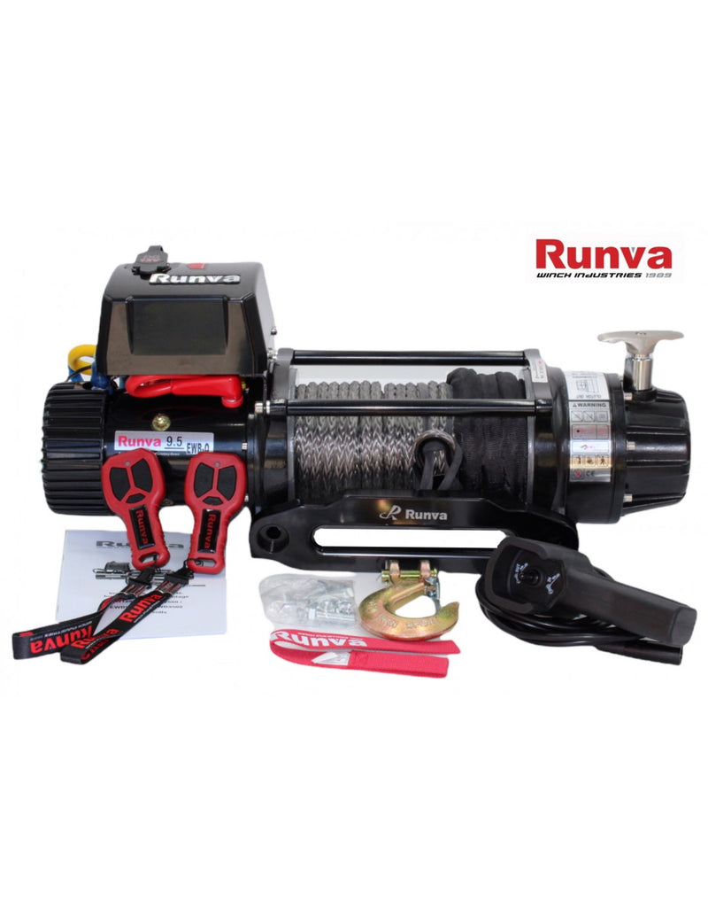 RUNVA ELECTRIC WINCH 9500 lb - 4309 kg - 12V MCS IP67