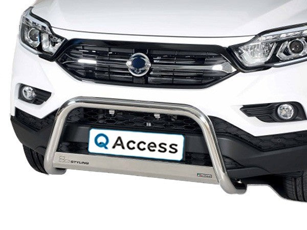 Bull bar 63 mm con traversa in acciaio inox – KGM SsangYong Musso 2018+