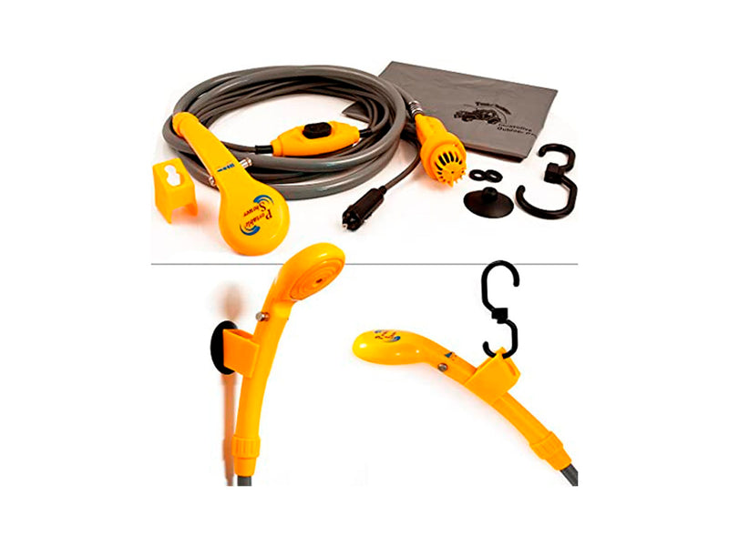 Doccia portatile 12V con pompa sommersa e presa accendisigari