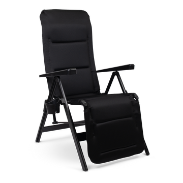 Lettino relax Dometic Gardina Nero, reclinabile da 90° a 150°, portata 120 kg