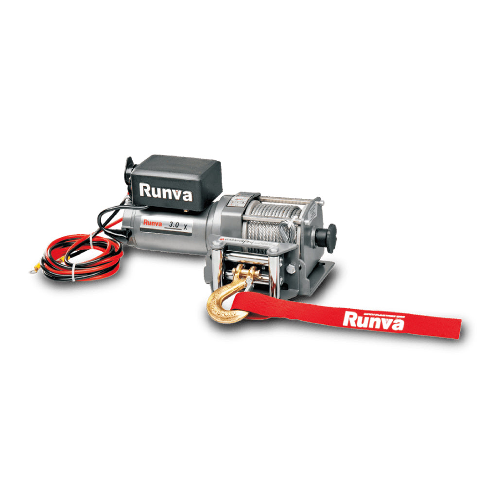 Runva EWX 3000 – Verricello elettrico 3.000 lb (1.361 kg) 12V, cavo in acciaio