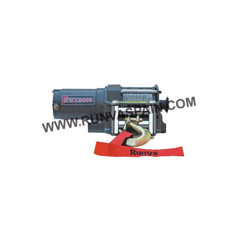 Runva EWX 3000 – Verricello elettrico 3.000 lb (1.361 kg) 12V con comando, fune sintetica – immagine 3