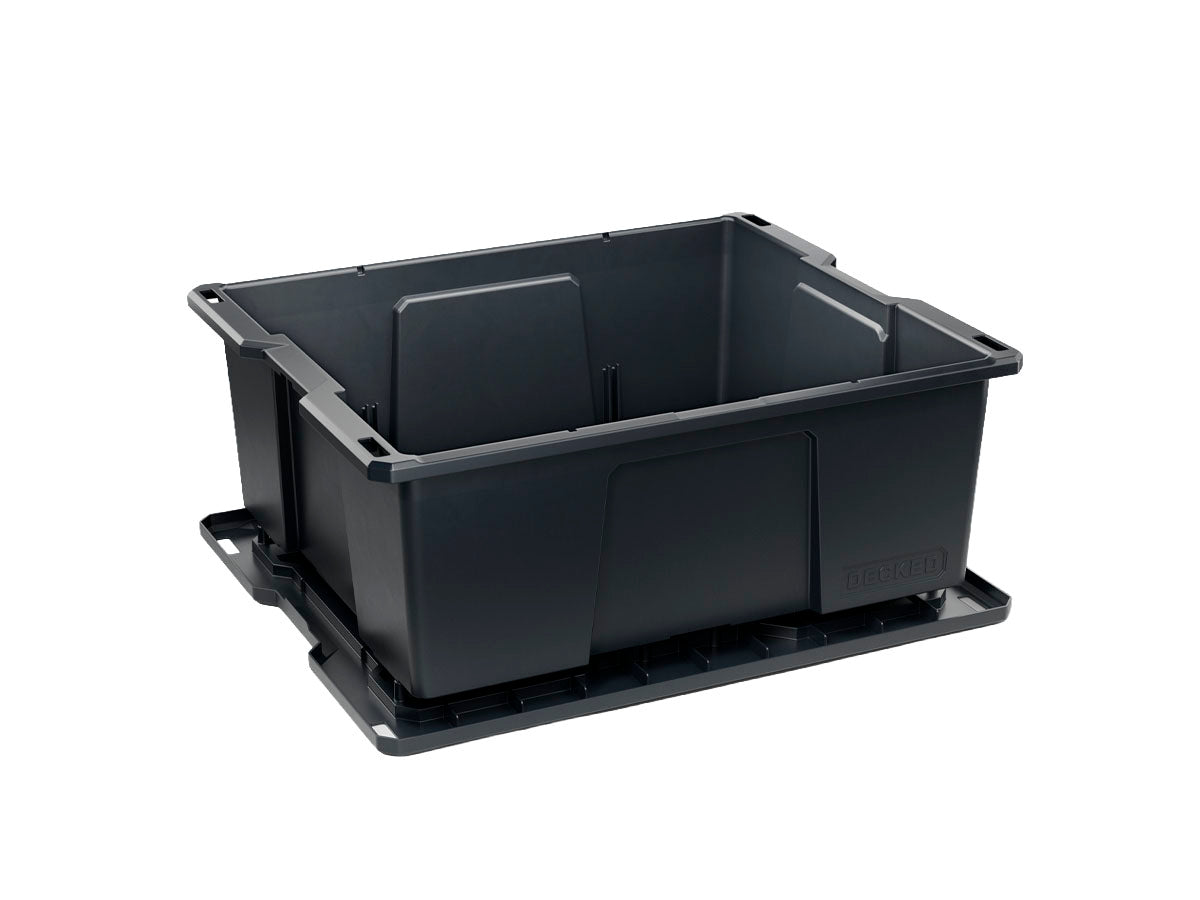 Contenitori impilabili DECKED Payloader 32 nero (3 pezzi)