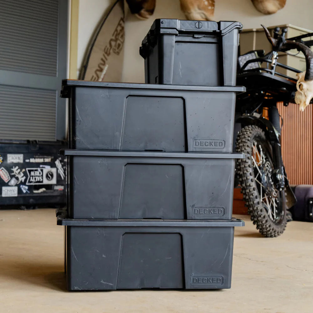 Contenitori impilabili DECKED Payloader 32 nero (3 pezzi)