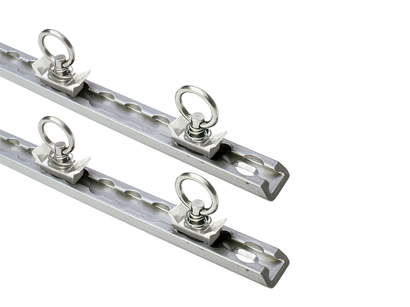 Binari di ancoraggio DECKED Core Trax 147 cm con 4 ganci (2 pezzi)
