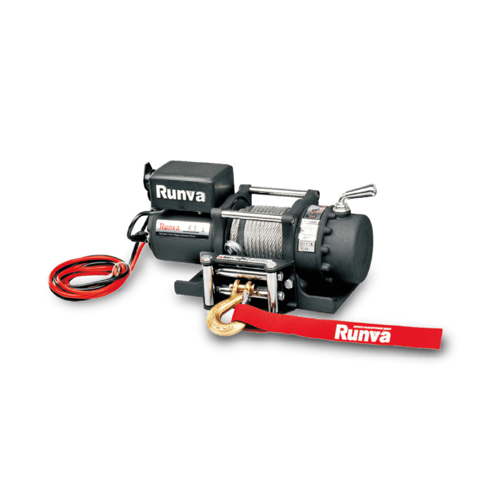 Runva EWX 4500 – Verricello elettrico 4.500 lb (2.041 kg) 12V con comando, fune sintetica