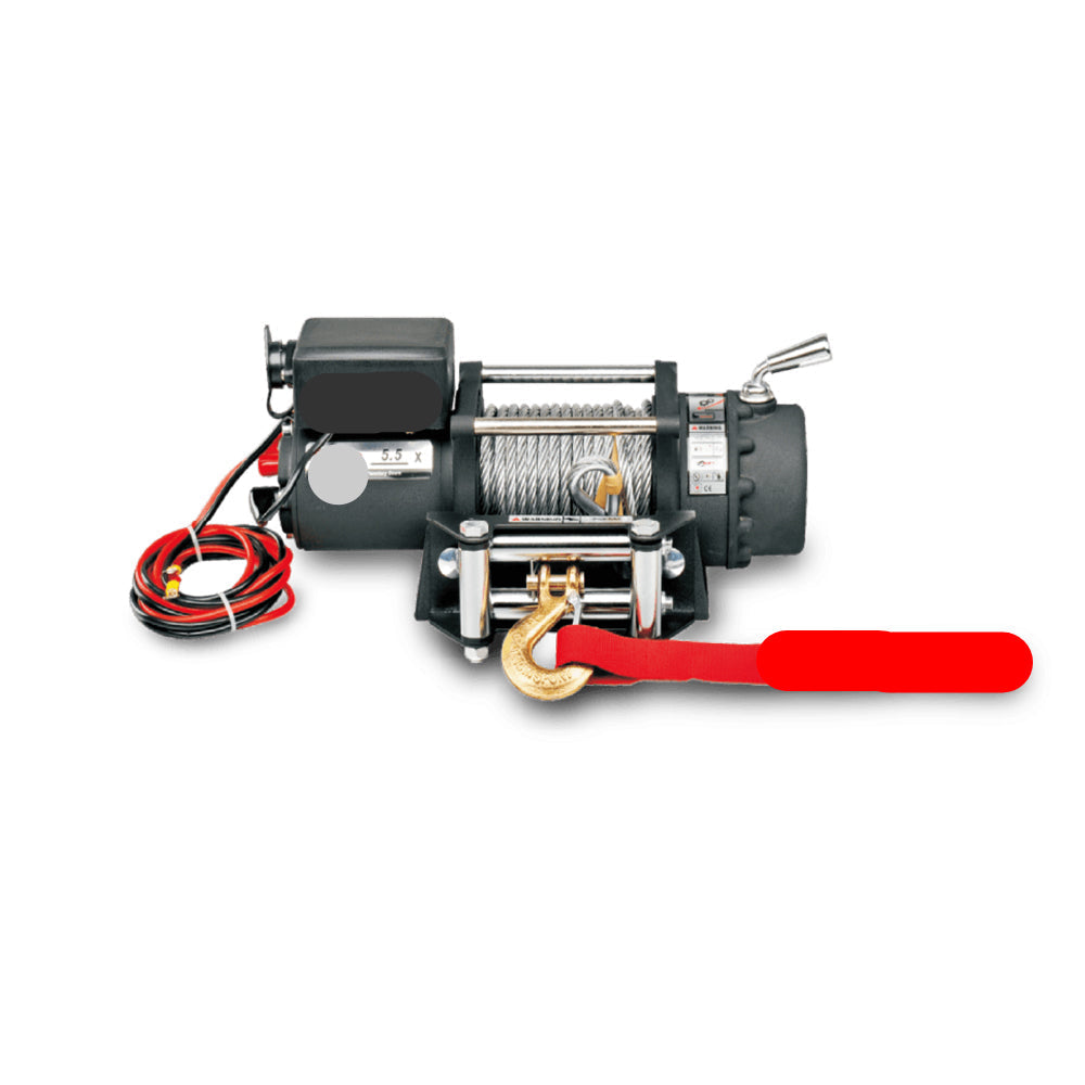 Runva EWX 5500 – Verricello elettrico 5.500 lb (2.495 kg) 12V con comando, fune sintetica