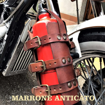 Porta borraccia per benzina Pach in cuoio 4 mm, 1500 ml, marrone anticato
