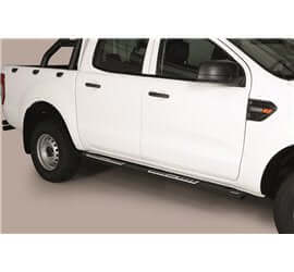 Protezioni laterali Design Ford Ranger Double Cab 2019–2022 Inox nero