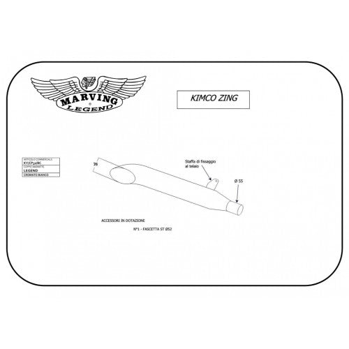 Scarico - Silenziatore - Marmitta Marving  Kymco Zing