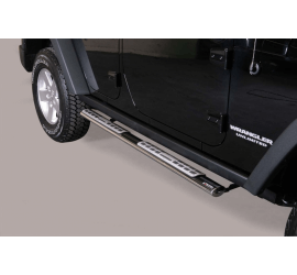 Pedane laterali Jeep Wrangler 5 porte dal 2011 DSP/296/IX inox lucido
