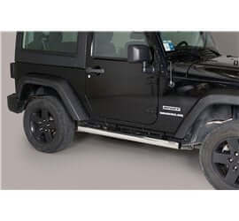 Pedane laterali Grand Pedana Jeep Wrangler 3 porte dal 2011 Inox lucido