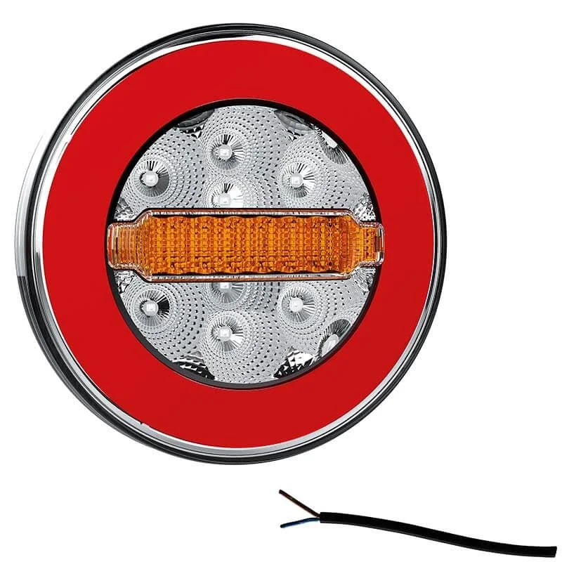 Tralert Fristom - fanale posteriore compatta a LED senza fanale targa | 12-36v | 100 cm. di cavo