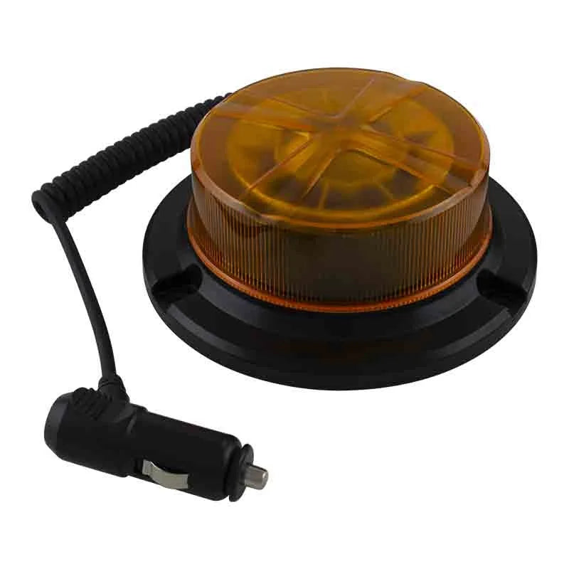 Tralert  ElectraQuip - Lampeggiante a LED R65 a base bassa ambra a montaggio magnetico 12/24v
