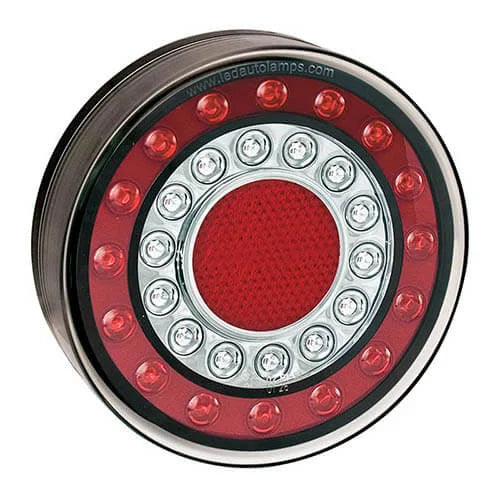 Tralert LED Autolamps - fanale posteriore a LED in look cromato | 12-24v | 40 cm. di cavo