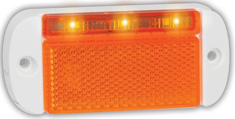 LED Autolamps - Fanale di segnalazione a LED ambra | 12-24v | 20 cm di cavo