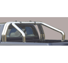 Roll Bar Isuzu D-Max Crew 4WD 3.0 2004–2006 Inox nero Ø76 mm | RLSS/3142/PL