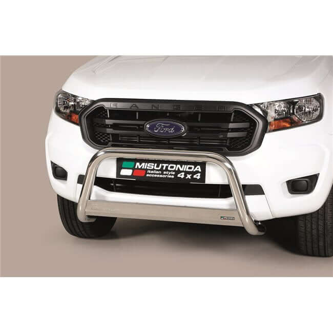 Bull bar Ford Ranger Double Cab 2019–2022 EC/MED/295/IX inox lucido