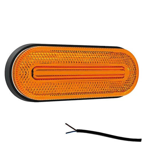 Fristom - Fanale di segnalazione a LED ambra | 12-24v | cavo da 50 cm