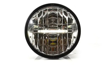 Faro LED rotondo Tralert con luci diurne a strisce bianche, 3.200 lumen, 12–24 V