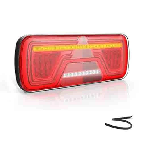 TRALERT - Sinistra | fanale posteriore al neon a LED | Lampeggiante dinamica | 12-24v | Cavo da 200 cm