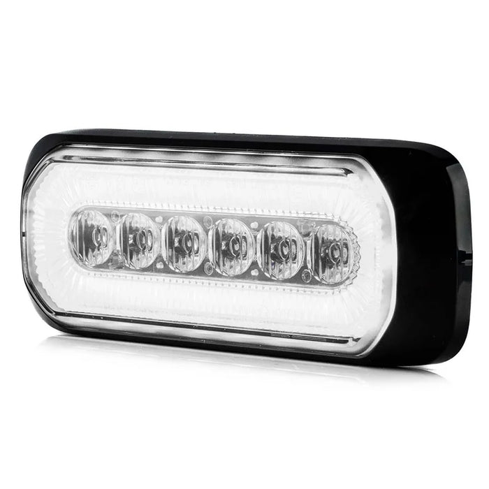 TRALERT - Flash LED R65 + anello Halo, ambra/bianco 12-24v