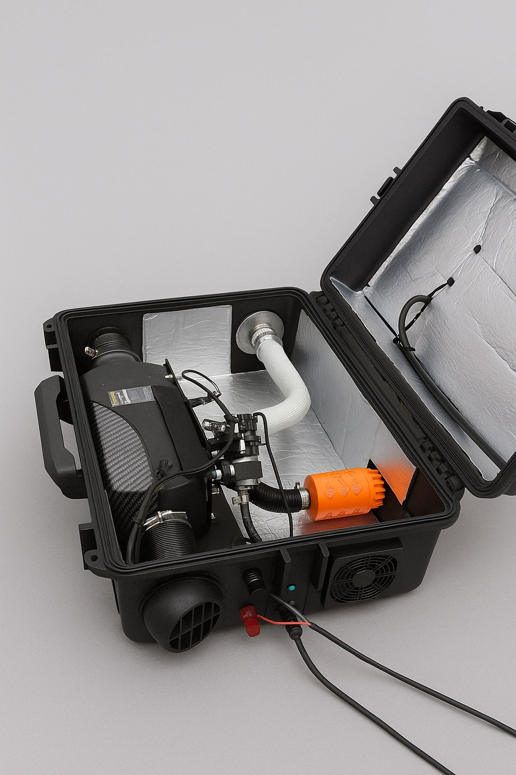 Valigetta ARGOING OverlandHeat aperta con riscaldatore, condotti e cablaggio, senza batteria interna