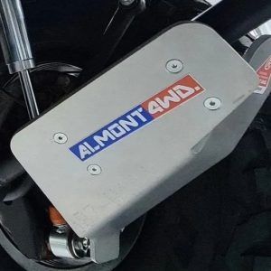 Piastre protezione ammortizzatori in alluminio 8 mm per Toyota Land Cruiser J8 serie 1989-2007, senza bloccaggio