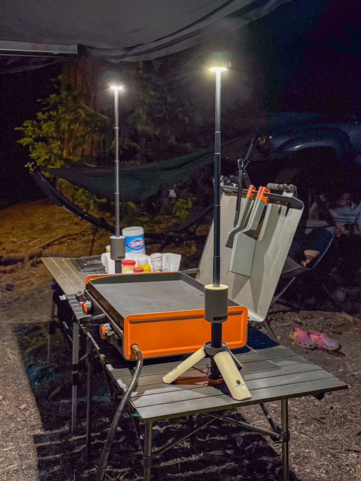 Outask Illuminazione LED Telescopica da Esterno Versatile - Grigia