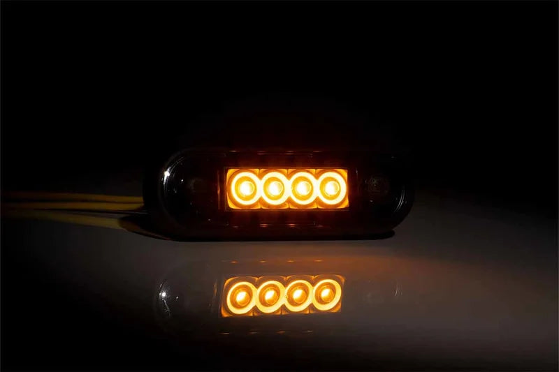 Tralert Fristom - Indicatore luminoso scuro ambra | 12-24v | 0,15 m di cavo