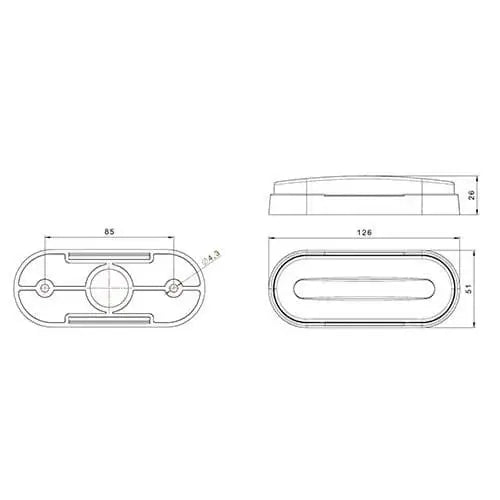 Fristom - Fanale di segnalazione a LED ambra 12-24v 