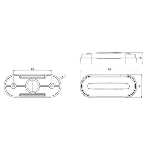 Fristom - Fanale di segnalazione a LED ambra | 12-24v | cavo da 50 cm