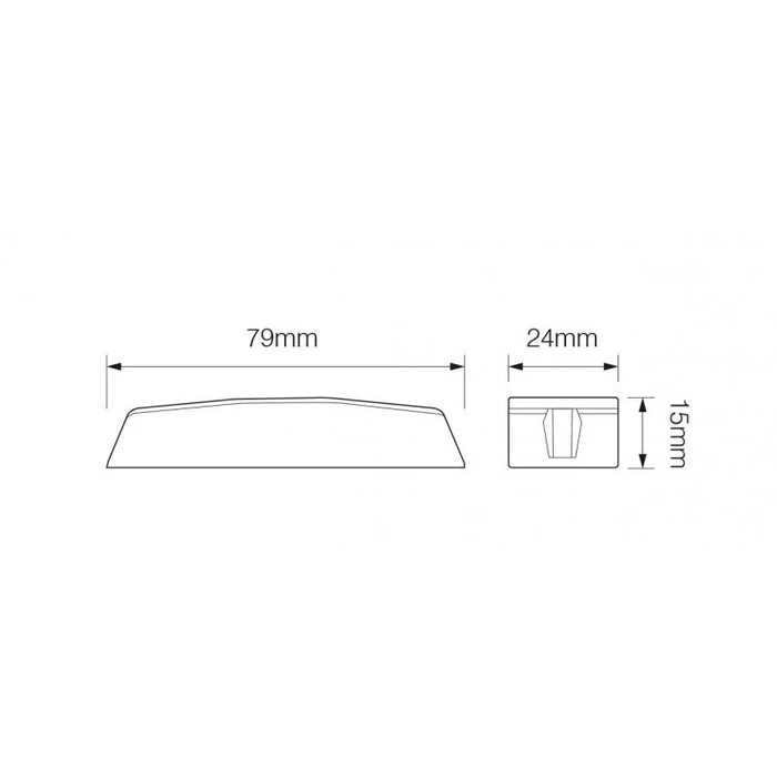 ElectraQuip -  Faretto LED 3 LED | Slimline | R65 | Blu | 10-30v