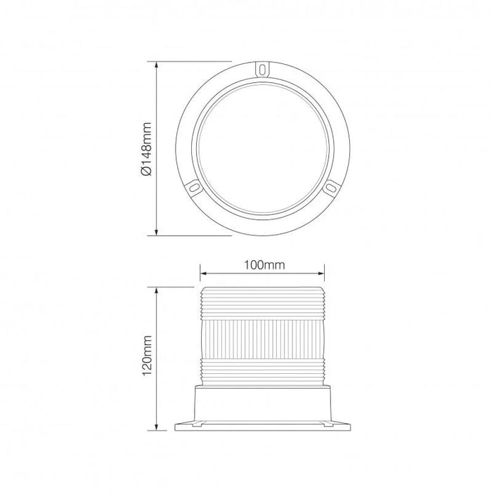 ElectraQuip - Lampeggiante a LED | rosso | 10-30v