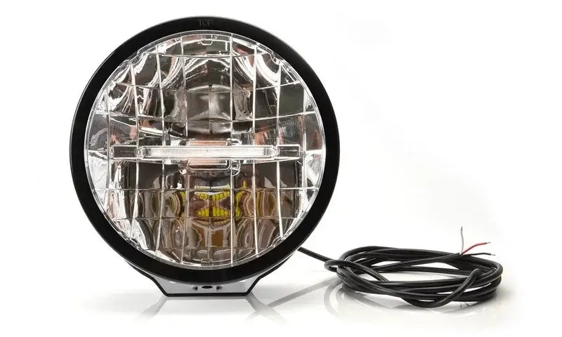 Faro LED rotondo con luci diurne a strisce bianche, 3200 lumen, 12-24 V – Tralert – immagine 2