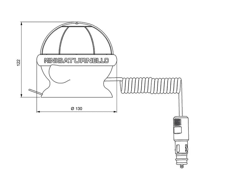 Vignal Group-Faro LED R65 ambra 12/24v montaggio magnetico, rotante |