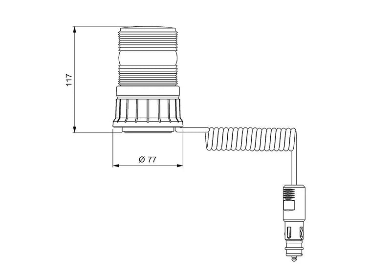 Vignal Group-Lampeggiante a LED ambra 12/24v montaggio magnetico, doppio flash