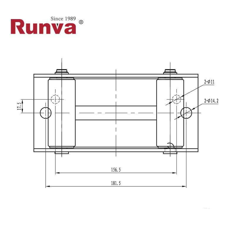 Guida a rulli in acciaio inossidabile Runva per verricelli da 5000 lbs – immagine 2