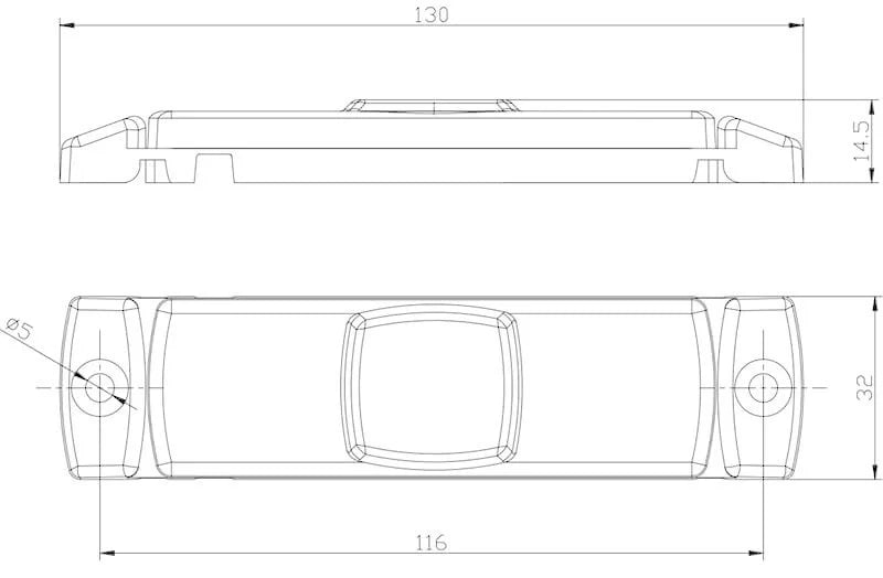 Fristom - Fanale di segnalazione a LED rossa | 12-24v | Cavo da 50 cm