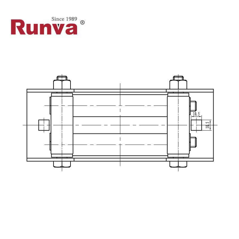 Guida a rulli in acciaio inossidabile Runva per verricelli da 4500 lbs – immagine 2