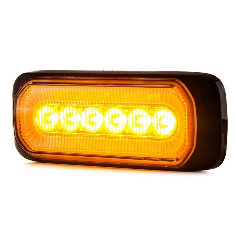 R65 -TRALERT - LED R65 flash + anello Halo, ambra/rosso 12-24v