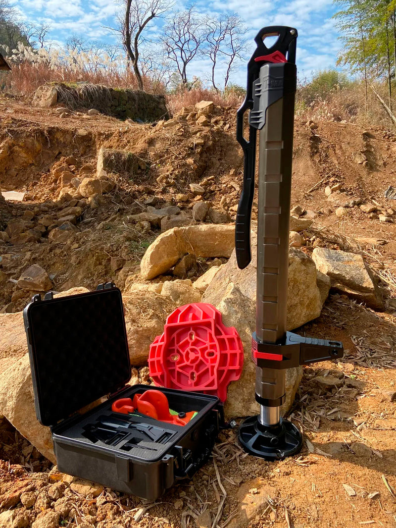Martinetto idraulico T-MAX 2.000 kg con kit accessori e base