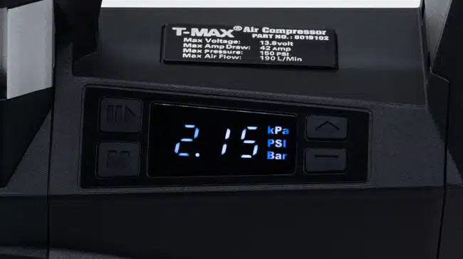 Compressore portatile T-MAX Storm Pump 190 l/min 12V con preimpostazione digitale – immagine 6