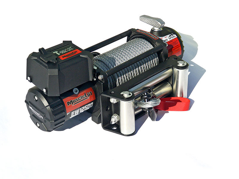 Verricello elettrico T-MAX Muscle-Lift MW-12500 24V 5.665 kg con cavo acciaio