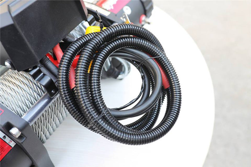 Verricello elettrico T-MAX Muscle-Lift MW-12500 24V 5.665 kg con cavo acciaio