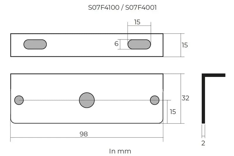 Staffa di montaggio per lampeggianti LED S07F4001 e S07F4100 – Tralert – immagine 3